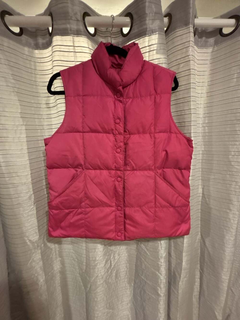 Lands' End Women's Pink Down Puffer Vest Size S 6-8